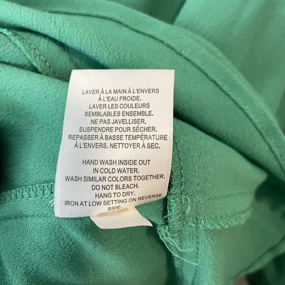 Flutter Sleeve Top Sz X Kelly Green Blouse Shirt Lightweight NWT In Every Story - Picture 11 of 11